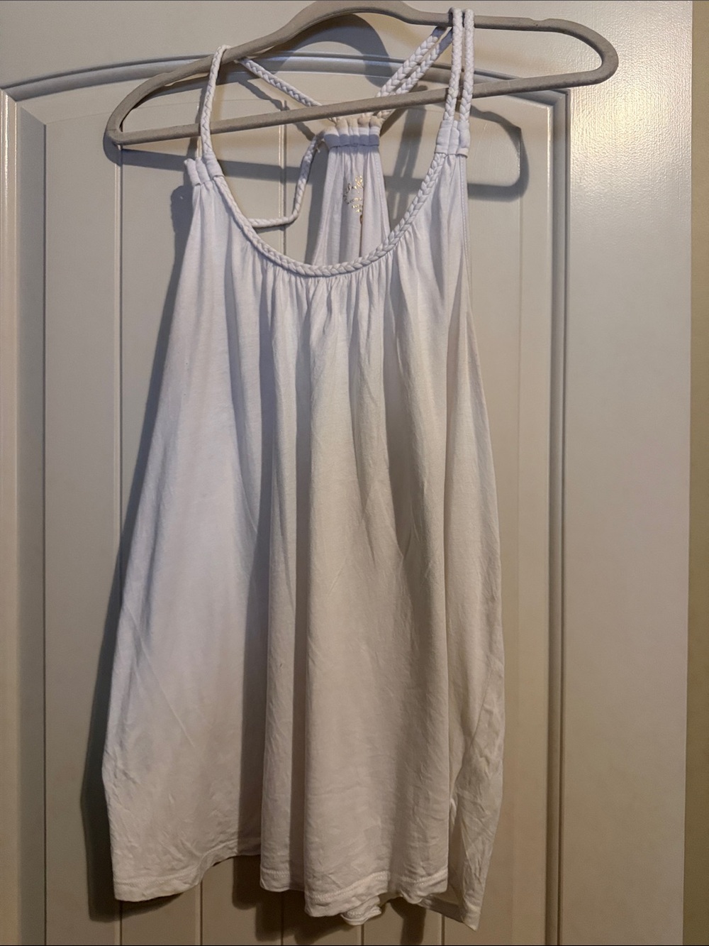 Lilly Pulitzer White Braided-Strap Swing Tank